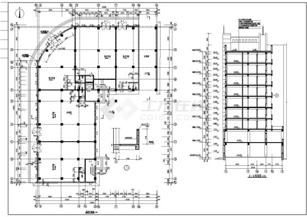 某荣丰苑多层住宅楼建筑全套详细设计施工方案CAD图纸-图二