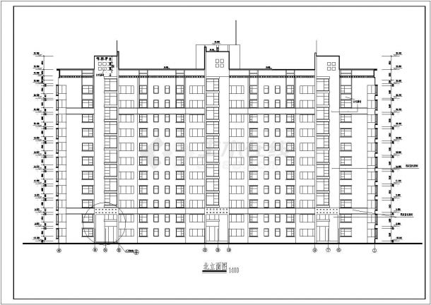 某高级住宅楼建筑全套详细设计施工方案CAD图纸-图一