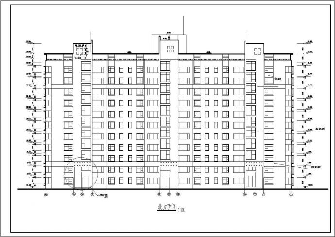 某高级住宅楼建筑全套详细设计施工方案CAD图纸_图1