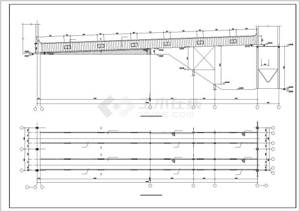 【最新】某皮带机栈桥结构设计方案CAD图纸-图一