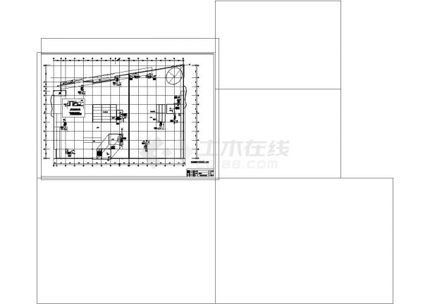 某大型建材商场空调暖通设计cad施工图图（含设计说明，设备材料表）-图一