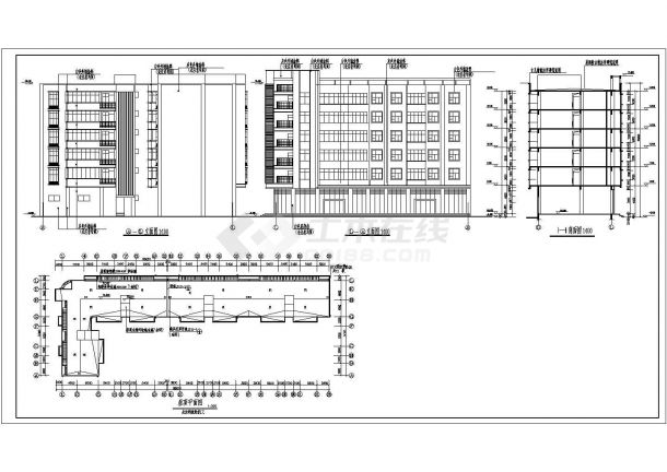 某红塔区水利小区住宅建筑详细设计施工方案CAD图纸-图二