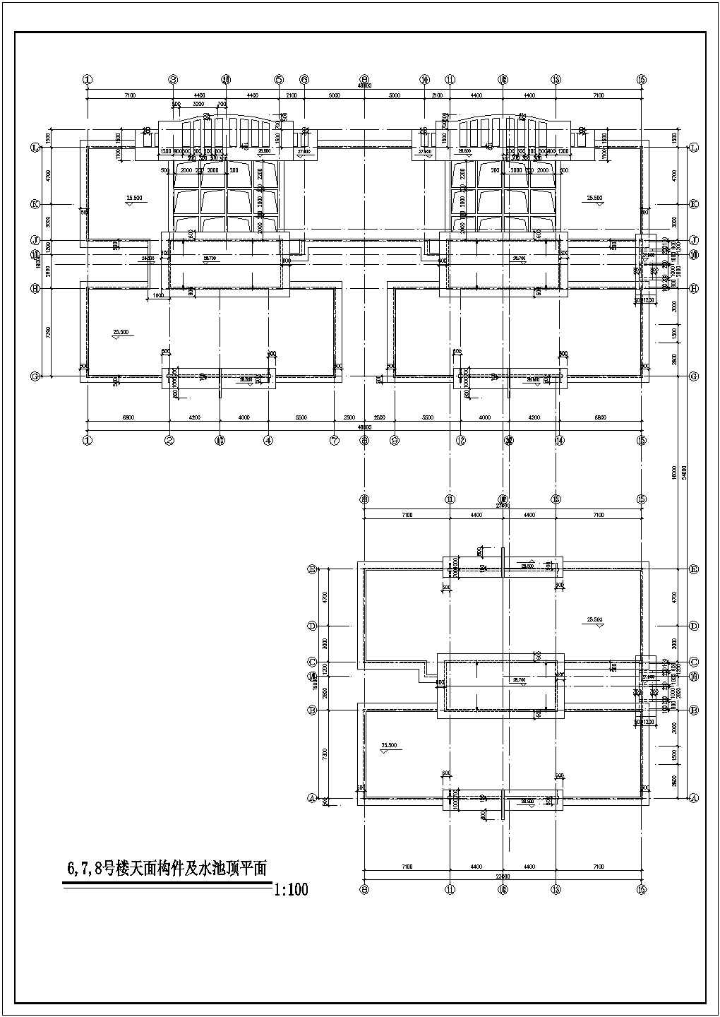 某阳光花园居民小区建筑详细设计施工方案CAD图纸