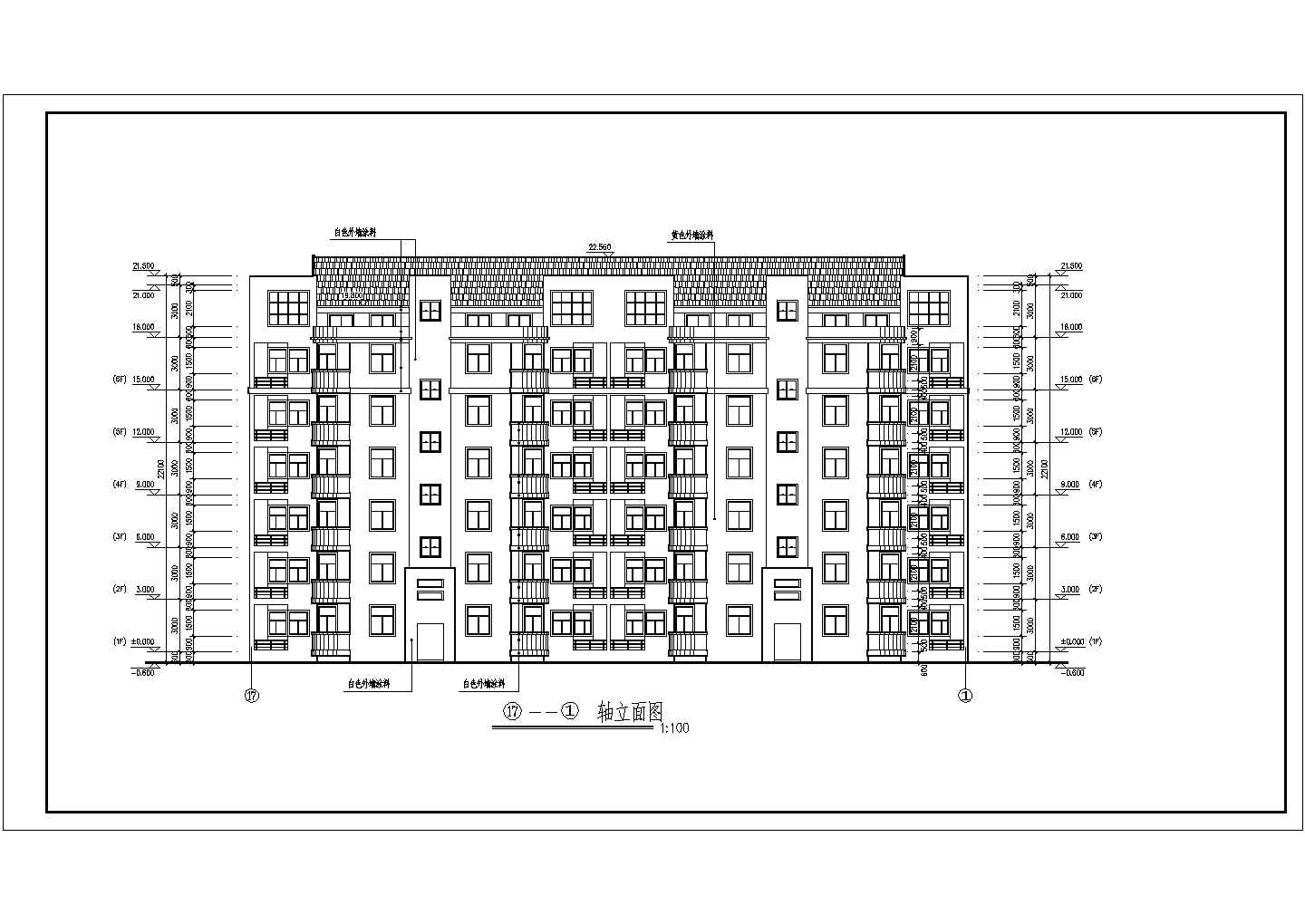 某住宅小区住宅楼建筑详细设计施工方案CAD图纸