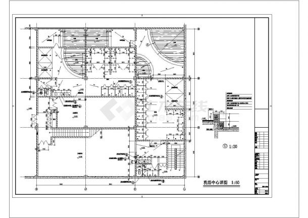 [北京]现代风格冰雪世界滑雪馆建筑施工图（知名设计院 含效果图）cad-图一