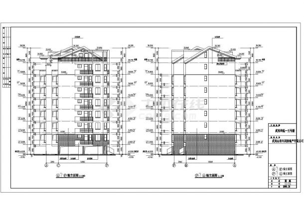 某经典华庭5号楼建筑详细设计施工方案CAD图纸-图二