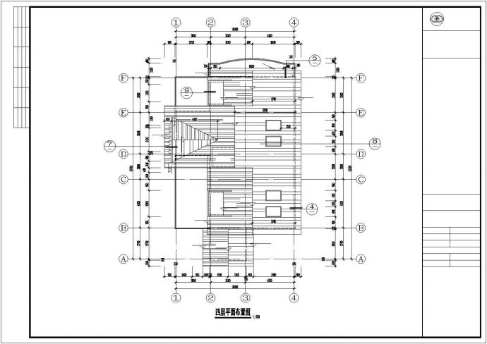 天水市某村镇425平米4层框混结构独栋别墅全套建筑设计CAD图纸_图1