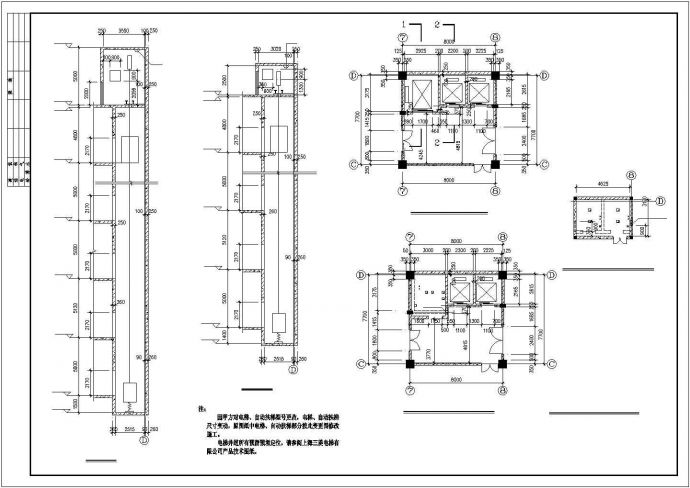 自动扶梯CAD图六层裙房商场电梯井道CAD图_图1