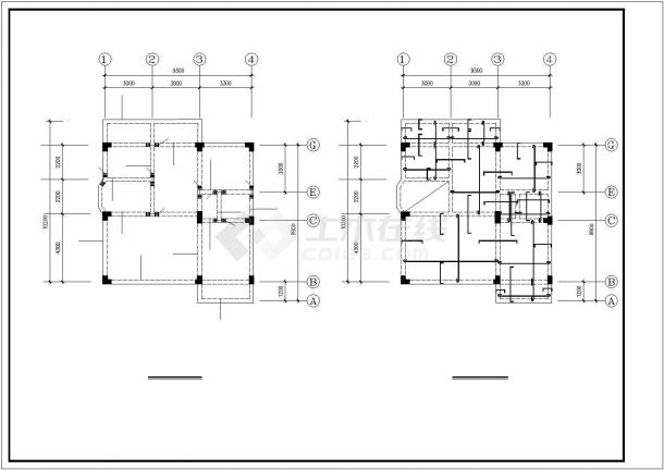 385平米3层框混结构独栋别墅全套建筑设计CAD图纸（含结构图）-图一