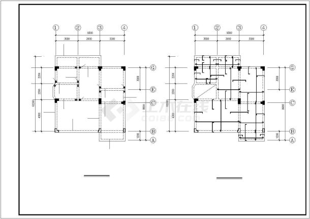385平米3层框混结构独栋别墅全套建筑设计CAD图纸（含结构图）-图二