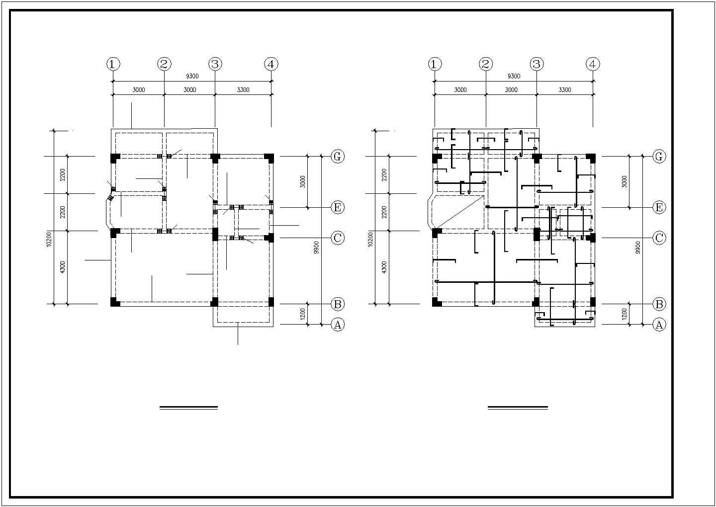 385平米3层框混结构独栋别墅全套建筑设计CAD图纸（含结构图）