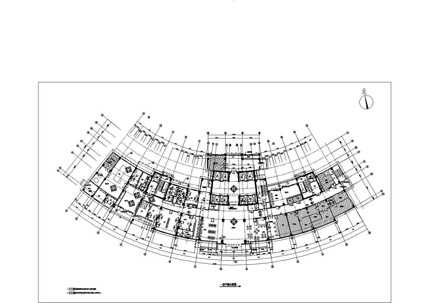 大医院装修施工图-004一层平面布置图