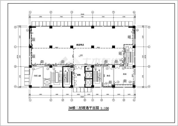 某高层住宅楼采暖、防排烟cad设计施工图节点图(含低区立管及入口祥图)-图二