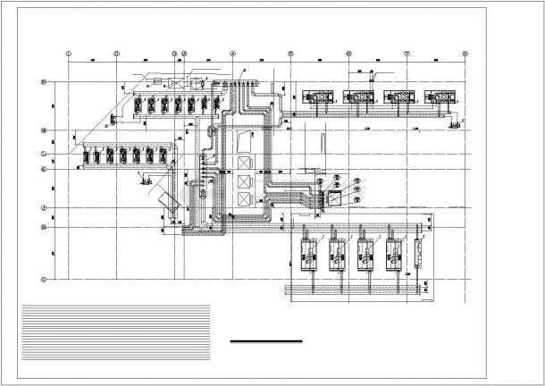 某地综合商场冷热源机房系统设计施工cad图纸-图二