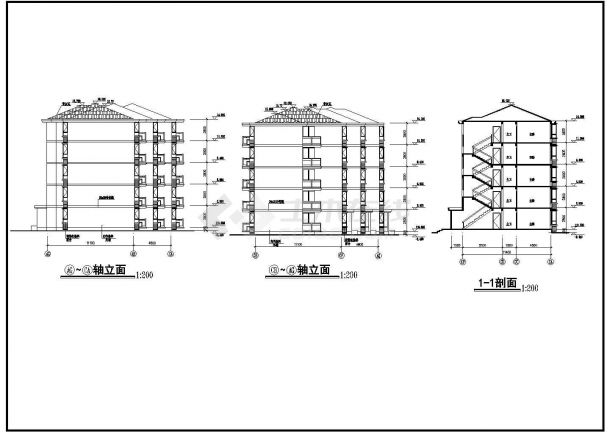 某标准型联排住宅建筑详细设计施工方案CAD图纸-图一