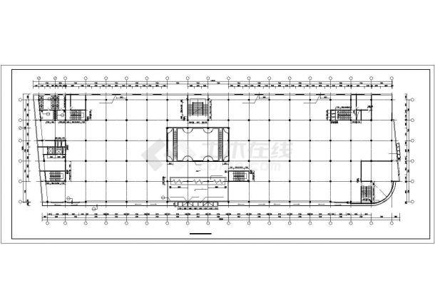 长126.74米 宽36.5米 地下1层地上4层商场建筑设计 含详图-图一