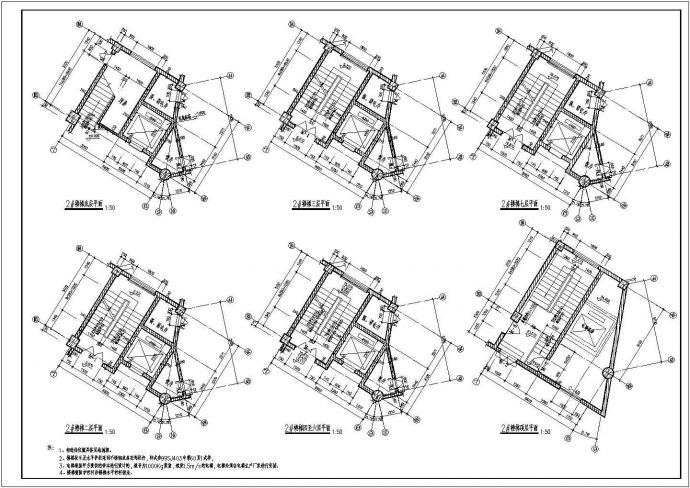 某地区大型旅社全套建筑详细设计施工方案CAD图纸_图1