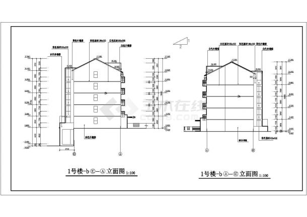 某地区绿色风情高档小区住宅建筑详细设计施工方案CAD图纸-图二