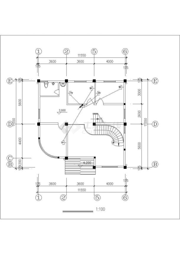 达州市某现代化村镇410平米4层框混单体别墅电气系统设计CAD图纸-图一