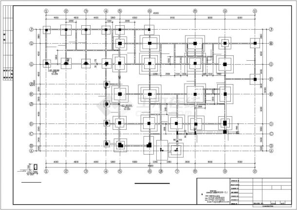 480平米左右4层框混结构单体豪华别墅全套结构设计CAD图纸-图一