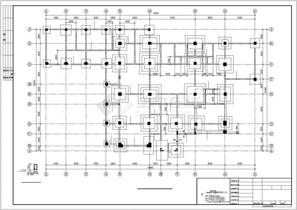 480平米左右4层框混结构单体豪华别墅全套结构设计CAD图纸-图二