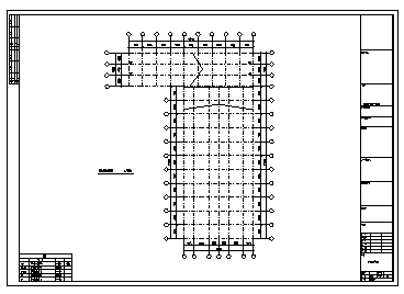厂房设计_40米跨度某单层钢结构厂房结构施工cad图纸-图一