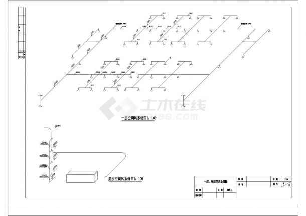 [上海]四层商场空气调节系统设计暖通施工图-图一