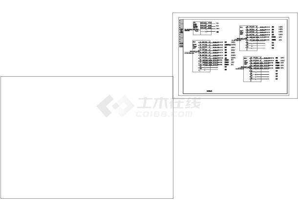 风景区会议餐厅电气消防报警设计cad-图二