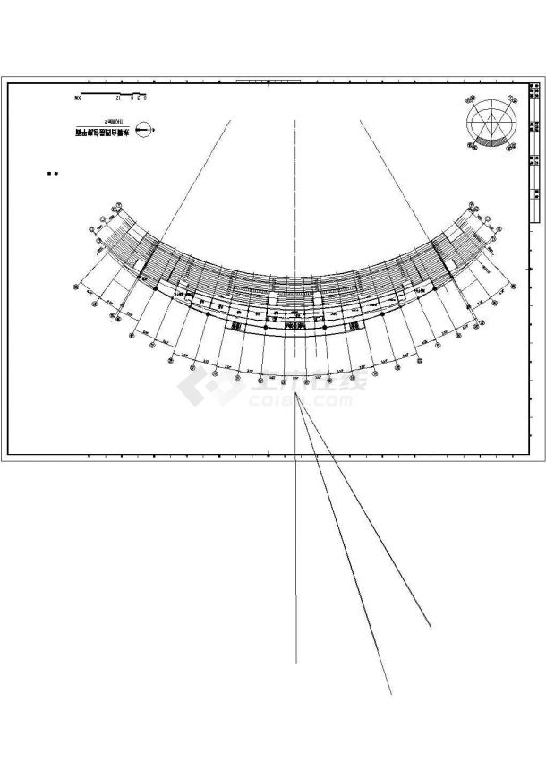 [河北]现代风格市级体育中心建筑施工图（国内顶尖设计院）cad图纸-图二