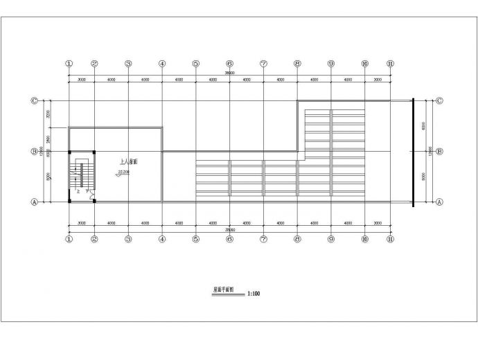 某六层框架结构商业楼设计 cad建筑方案图_图1
