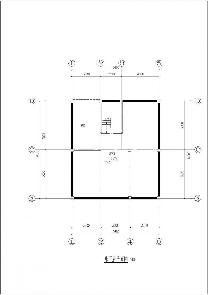 青岛某村镇460平米4层框混结构独栋乡村别墅平立剖面设计CAD图纸_图1