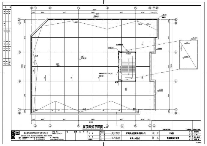 某高档住宅小区地下一层地上二层框架结构商业楼暖通设计cad全套施工图（ 含设计说明）_图1