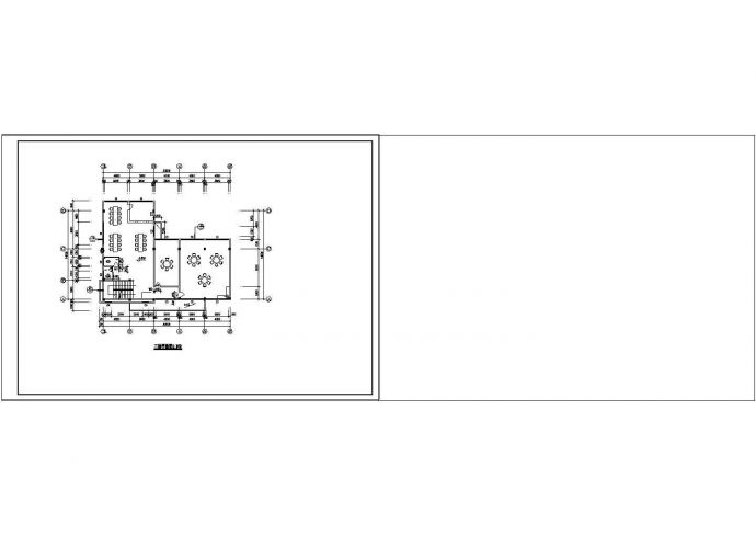 某宿舍餐厅建筑施工CAD全套图纸_图1