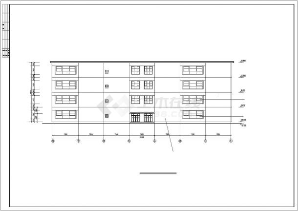  四层框架结构2074平米中型商场结构设计CAD图纸-图二