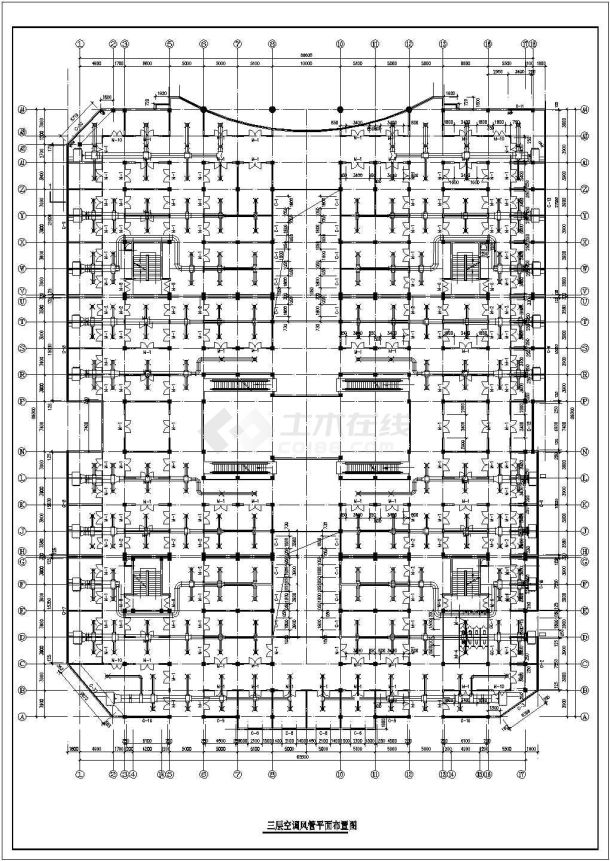 某地区商场中央空调设计CAD布置图-图一