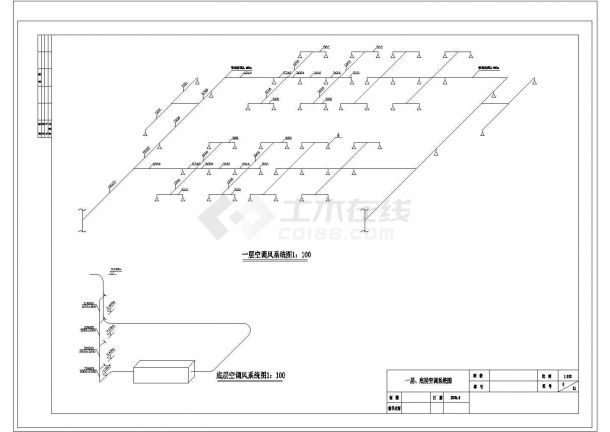 某上海四层商场空气调节系统设计施工图-图一