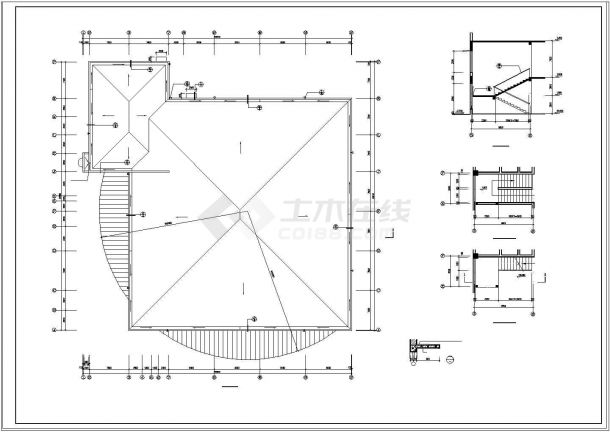 某职工食堂CAD建筑设计施工图-图一