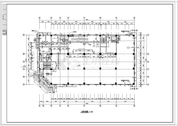 某地区综合楼建筑设计施工CAD图纸-图二
