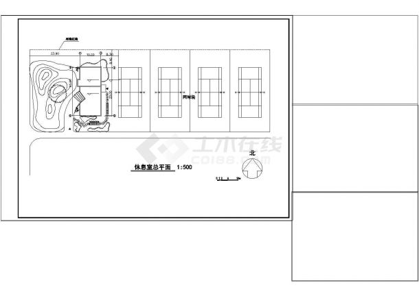 南京国电南自会所建筑设计CAD图纸-图一