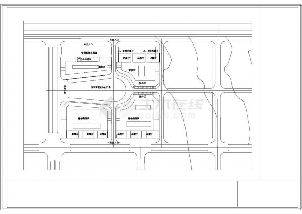 某汽车城建筑设计CAD规划总平面-图一
