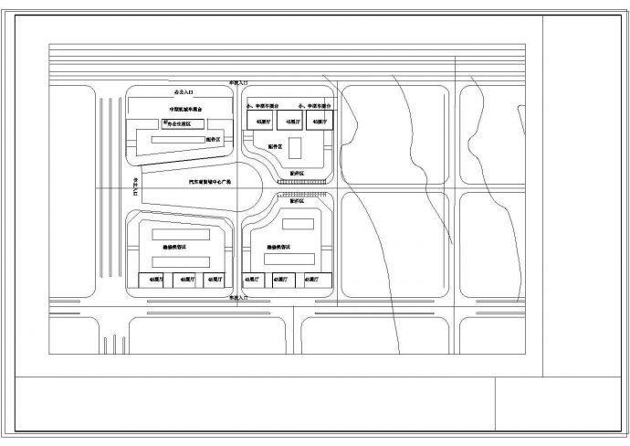 某汽车城建筑设计CAD规划总平面_图1