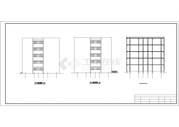 洛阳市某高校5100平米左右5层框架结构宿舍楼建筑设计CAD图纸-图一