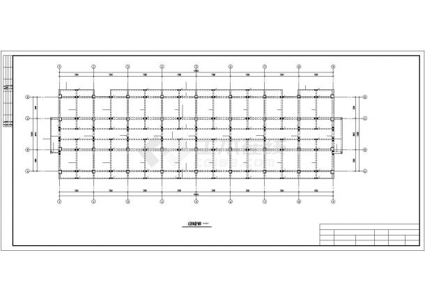 常熟市某职业学院5前平米五层框架学生寝室楼结构设计CAD图纸-图二
