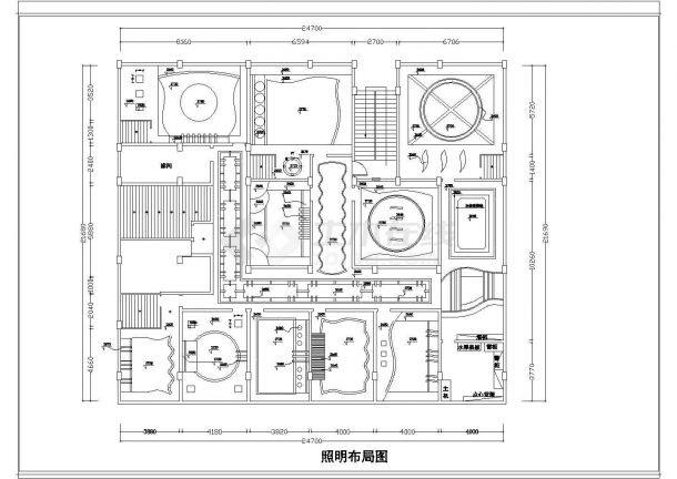 私人会所室内精装修设计施工图-图二