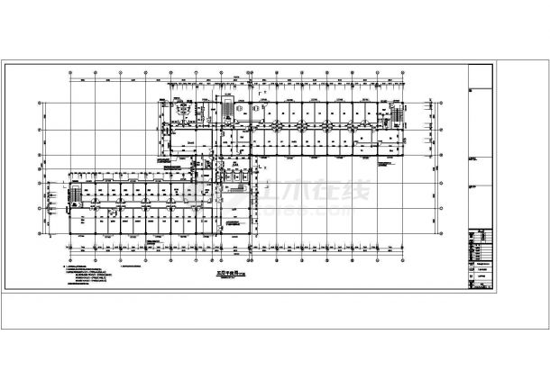 【苏州】某人民医院门诊楼全套建筑施工设计cad图(含总平面图)-图一