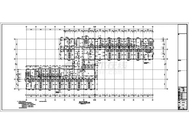 【苏州】某人民医院门诊楼全套建筑施工设计cad图(含总平面图)-图二