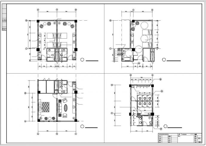 某地区商务楼全套建筑设计CAD施工图_图1