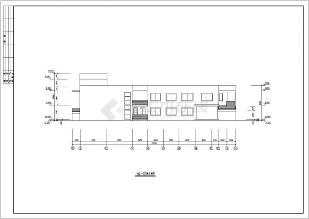 【苏州】某人民医院多层急诊楼全套建筑设计方案cad图纸(含屋面平面图)-图二