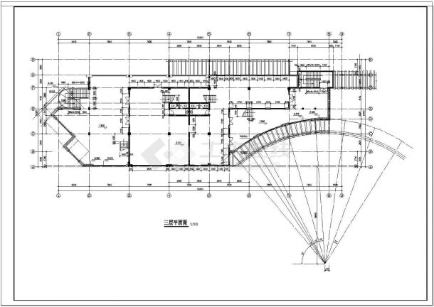 某商业楼1幢建筑设计CAD施工图-图二