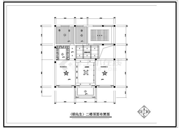 小别墅室内装修cad施工方案图纸-图二